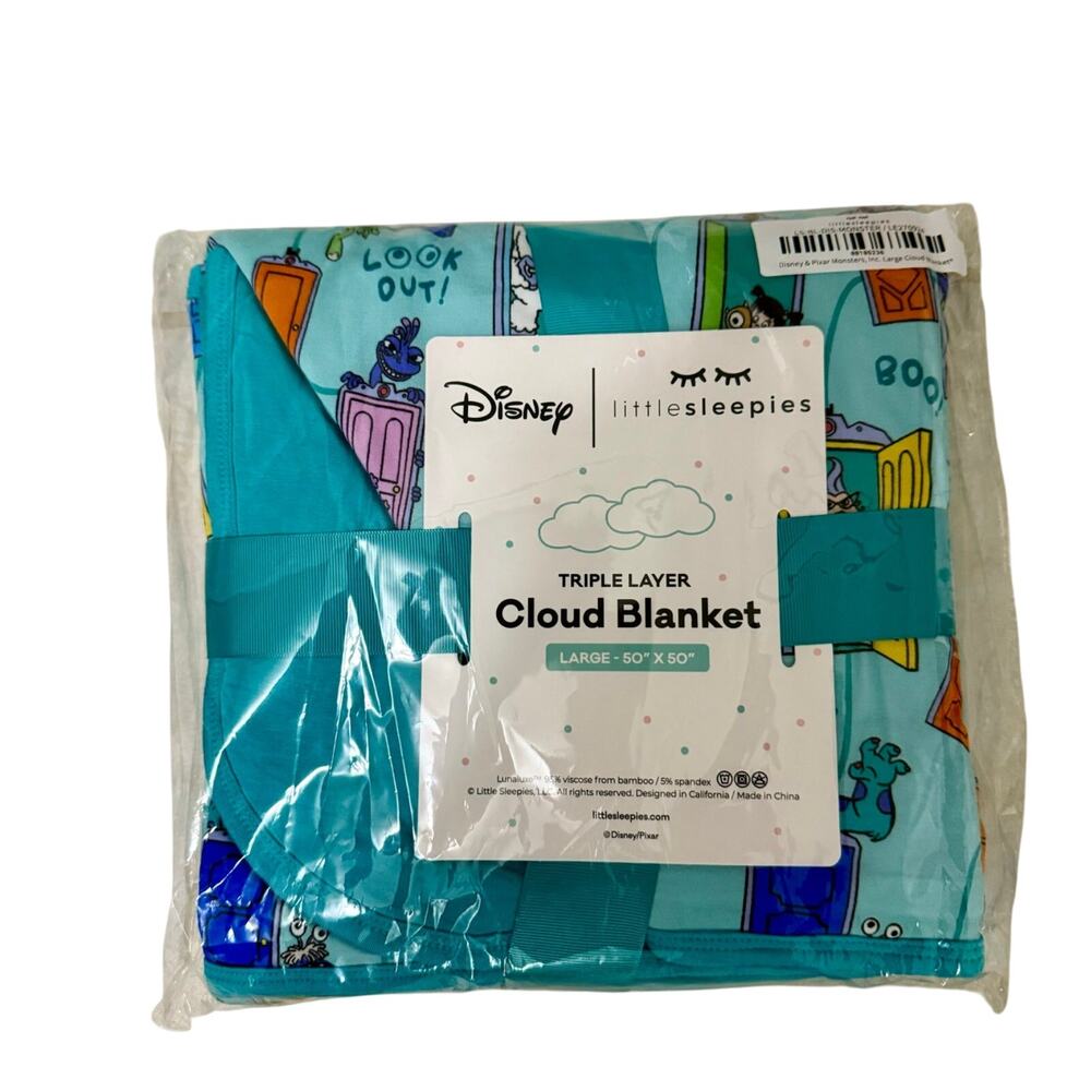 NEW Little Sleepies Disney Monsters Inc Scream Team Large Cloud Blanket Limited